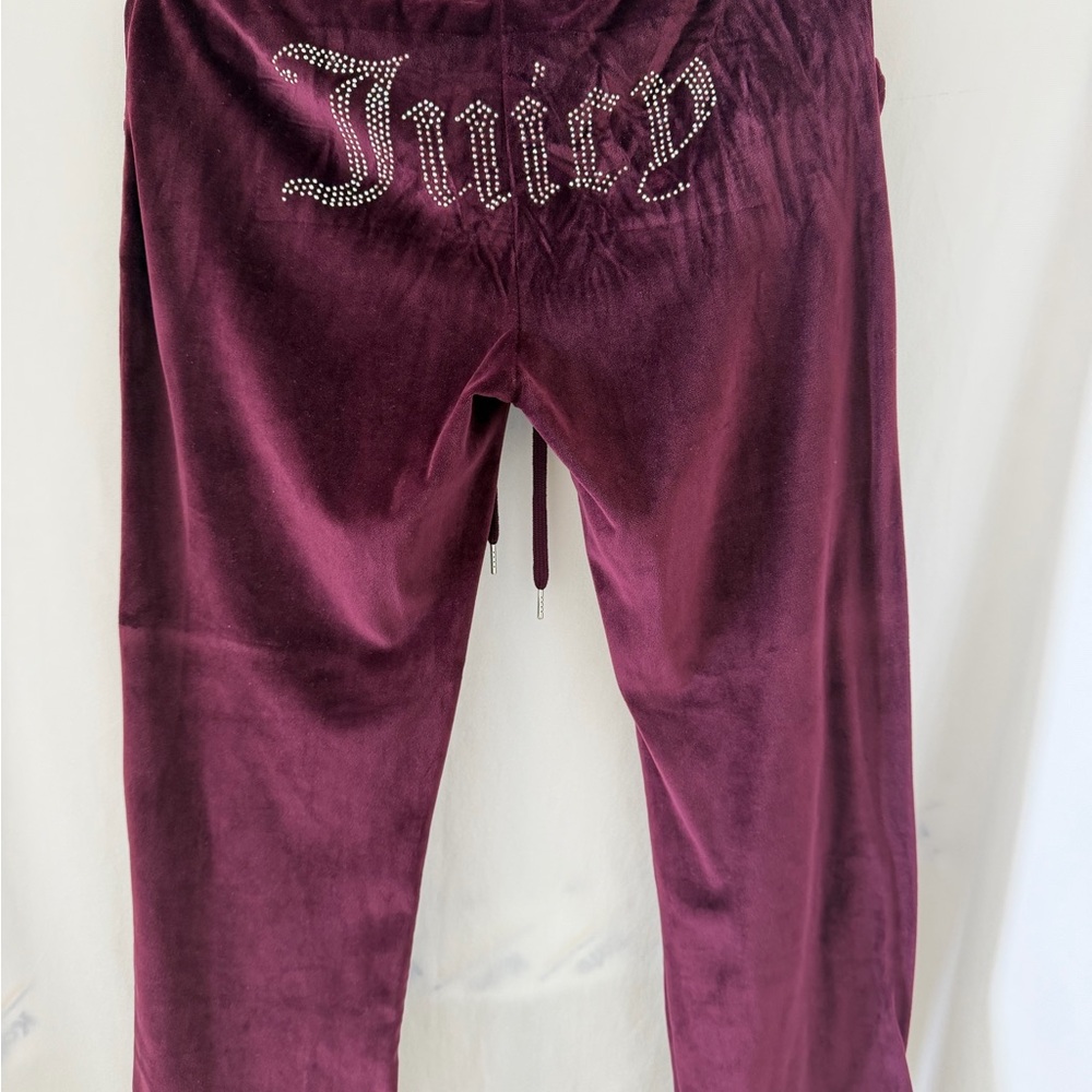 Juicy Couture Burgundy Velour Trousers
